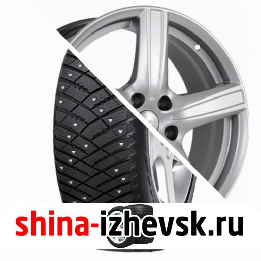 Колесо в сборе Goodyear Ultra Grip Ice Arctic SUV 225/65 R17 T 102 + СКАД Адмирал 6.5xR17 5×114.3 ET45 DIA60.1 Серебристый в Ижевске